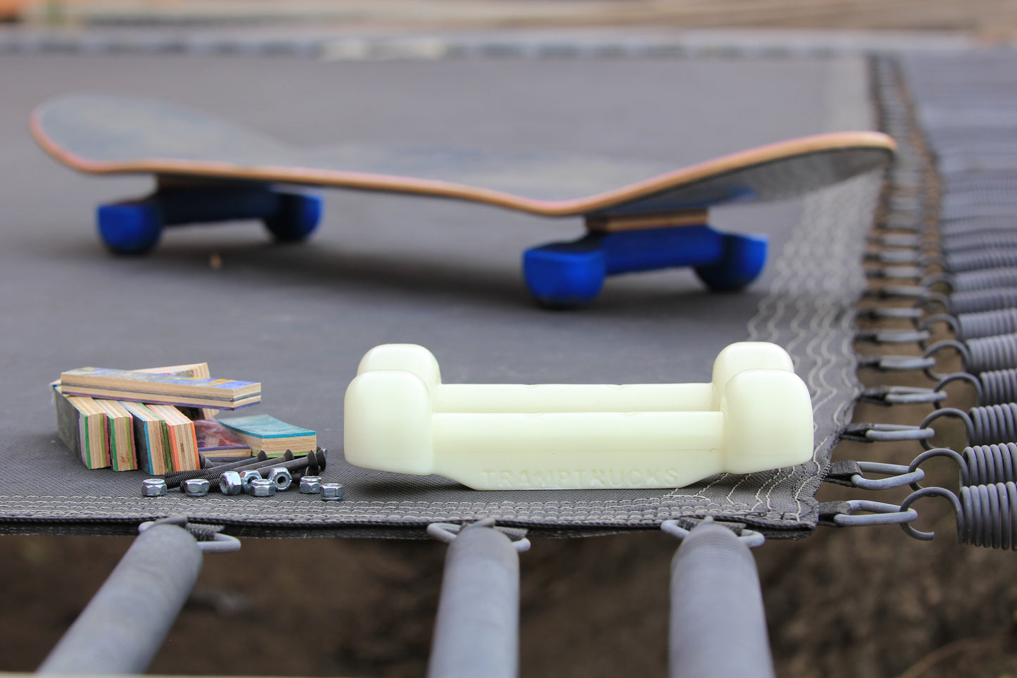 White Tramptrucks Skateboard Practice Trucks