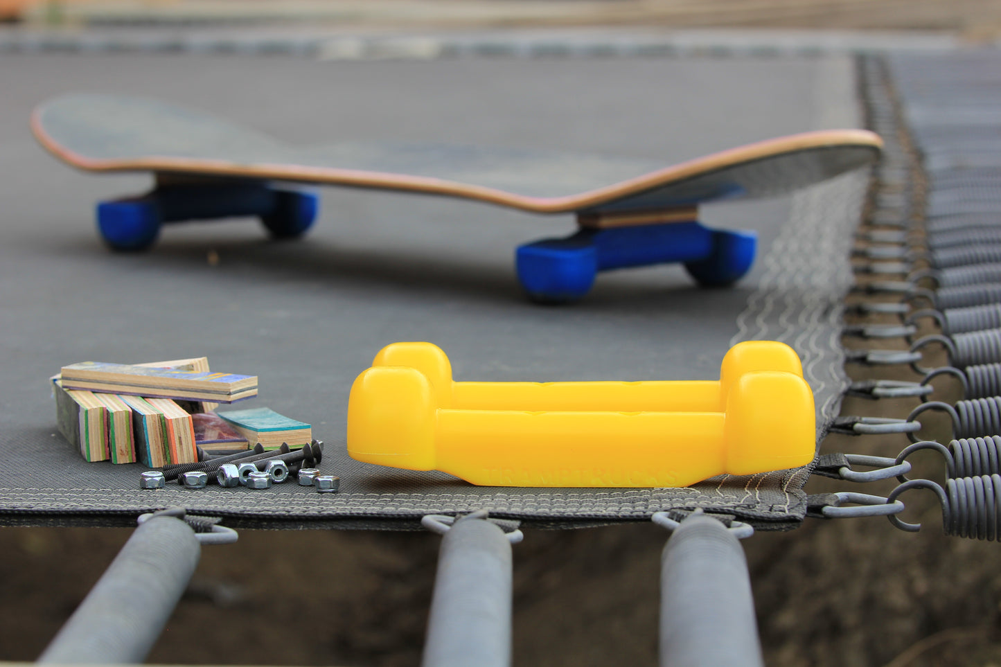 Yellow Tramptrucks Skateboard Practice Trucks