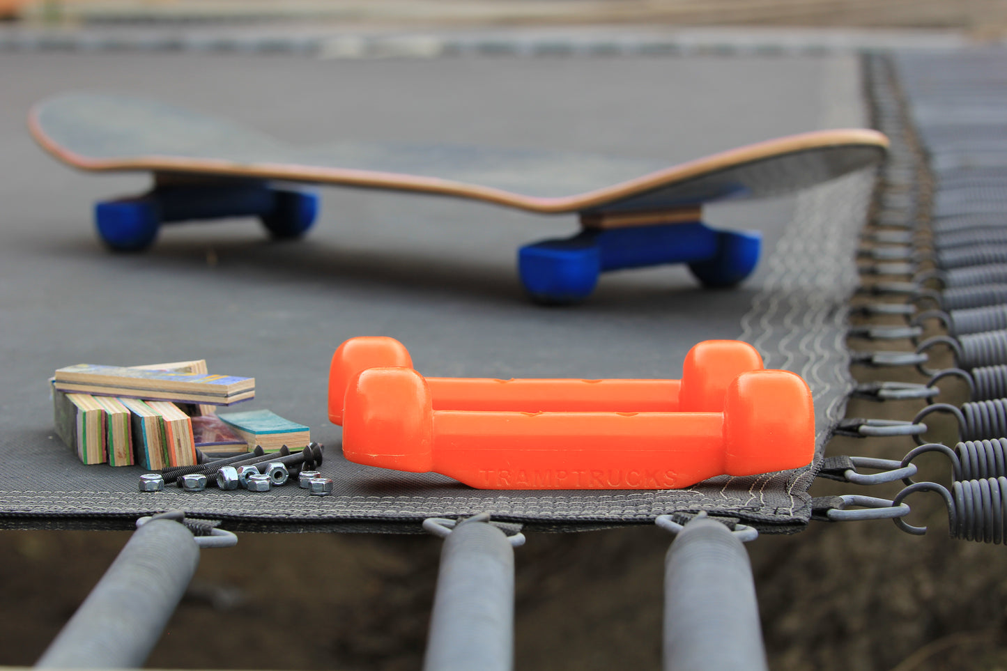 Orange Tramptrucks Skateboard Practice Trucks