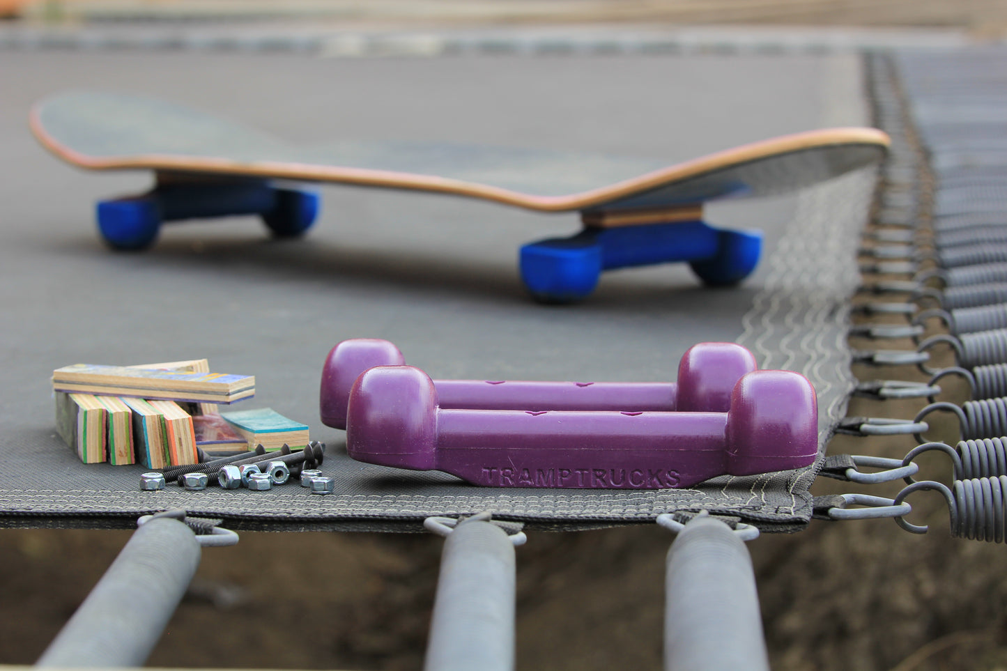 Purple Tramptrucks Skateboard Practice Trucks